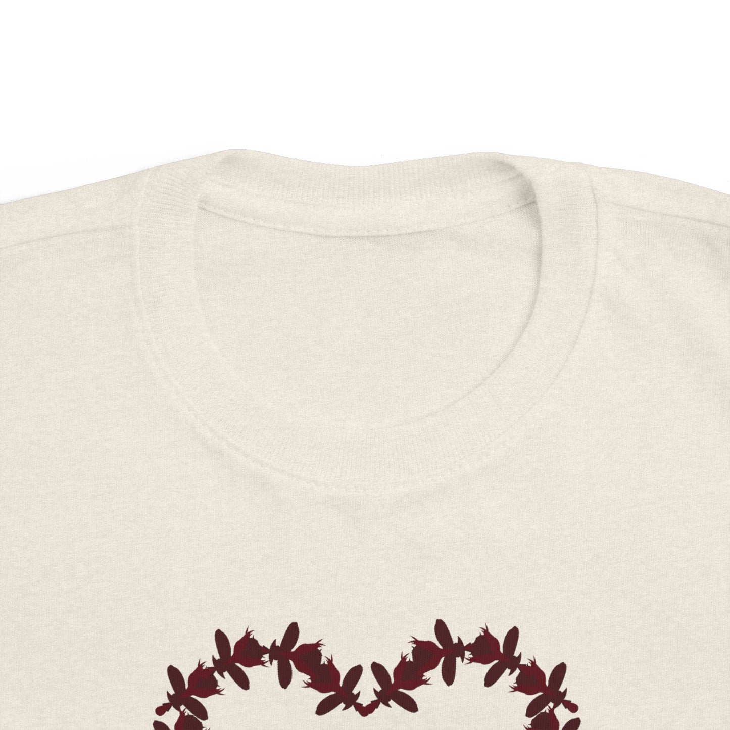 Heart-Shaped Floral Toddler Tee, Cute Kids T-Shirt, Baby Gift, Flower Print Shirt, Toddler Outfit, Party Wear