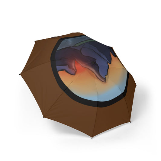 Artistic Semi-Automatic Umbrella, Stylish Portable Rain Protection, Travel Accessory, Outdoor Style