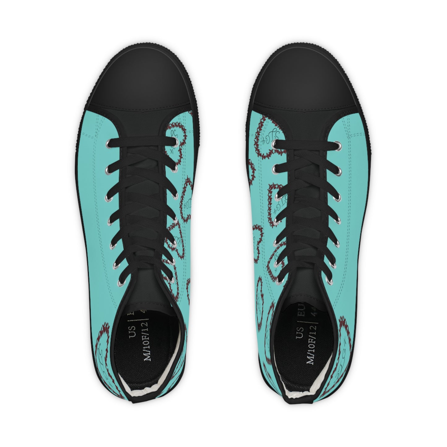 Blue Heart High Top Sneakers