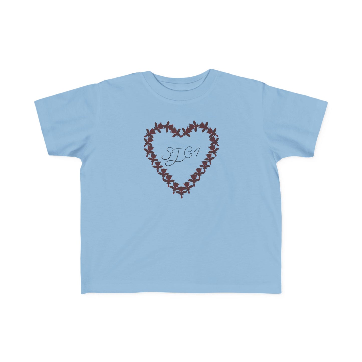 Heart-Shaped Floral Toddler Tee, Cute Kids T-Shirt, Baby Gift, Flower Print Shirt, Toddler Outfit, Party Wear