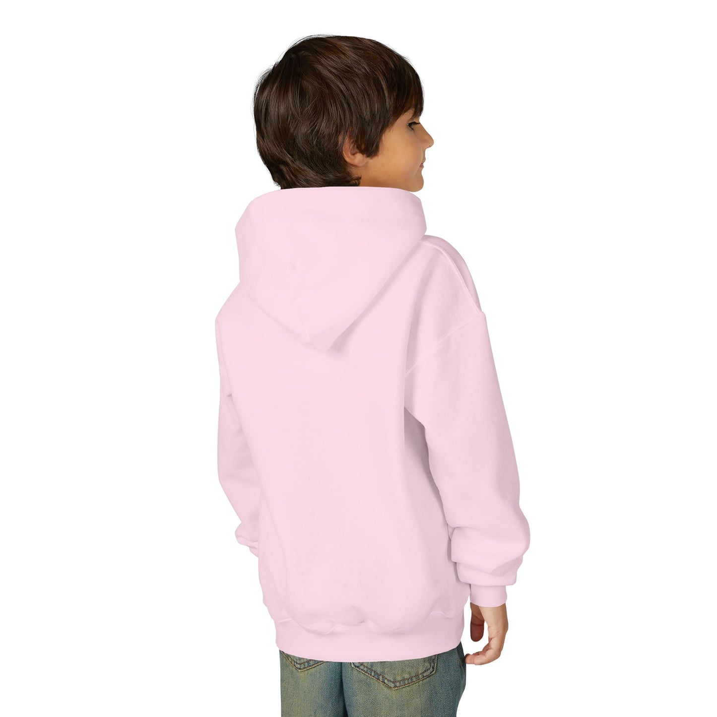 Youth Heart-Embellished Hooded Sweatshirt, Cozy Winter Wear, Teen Gift, Valentine's Day Hoodie, Comfortable Layering