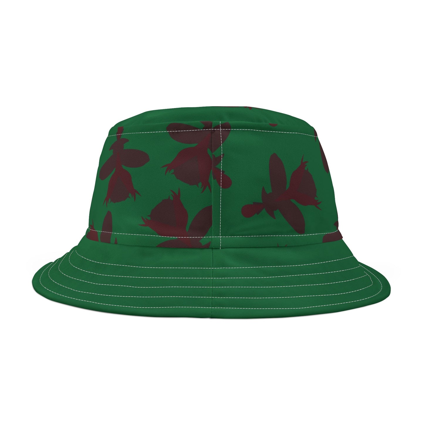 Floral Green Bucket Hat - Trendy Summer Accessory, Outdoor Fashion, Gift for Him/Her, Festival Wear, Beach Hat
