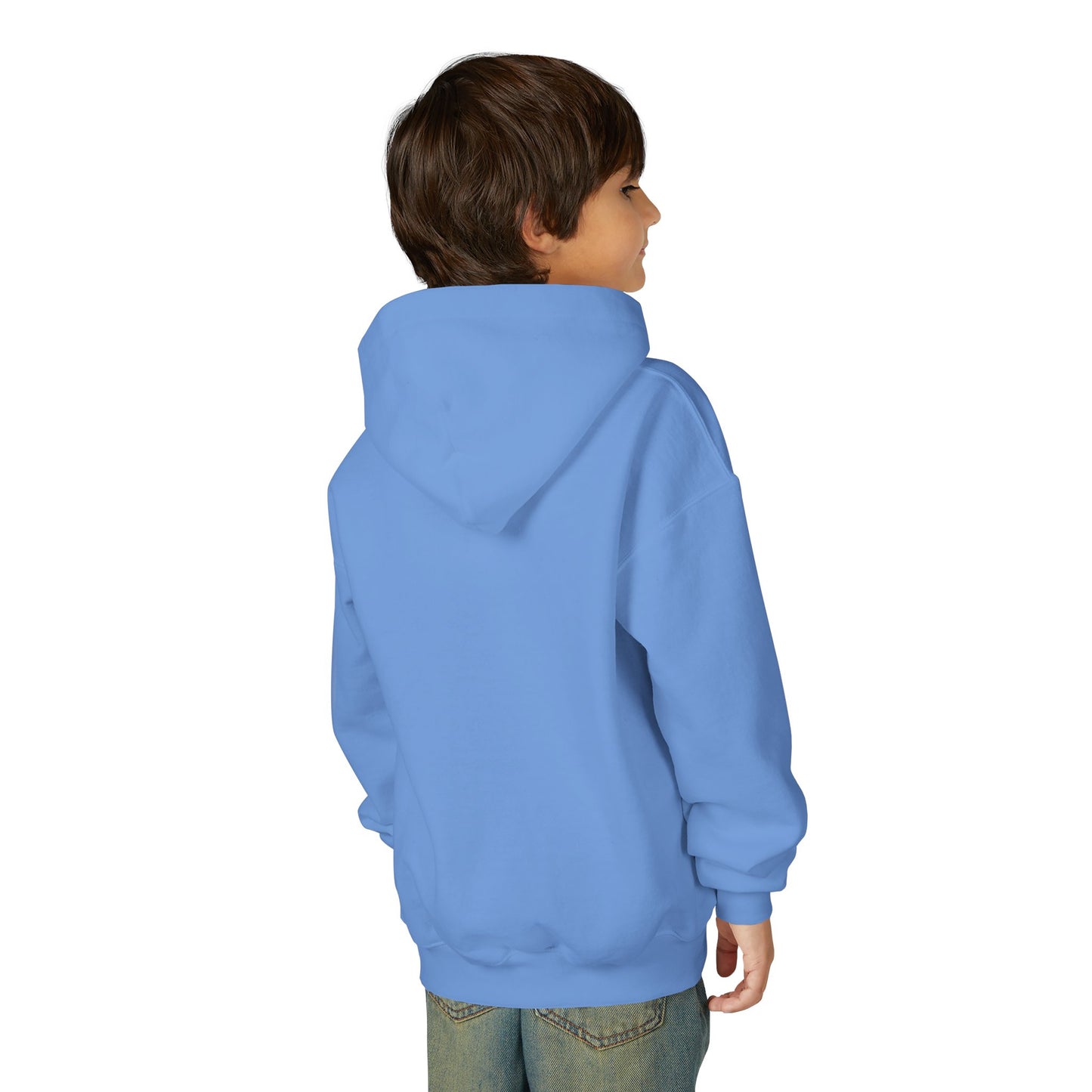 White of Youth Heart-Embellished Hooded Sweatshirt, Cozy Winter Wear, Teen Gift, Valentine's Day Hoodie, Comfortable Layering